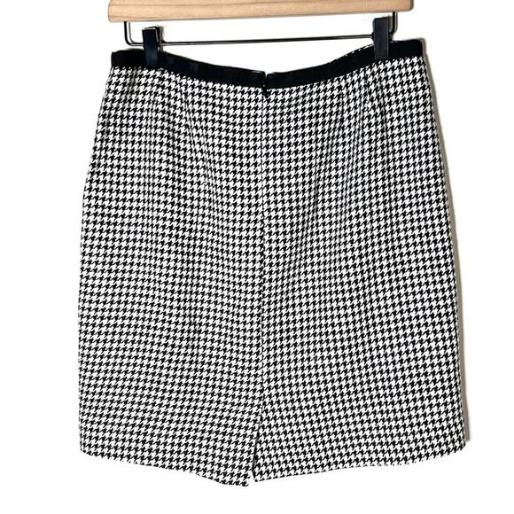 Ann Taylor cream black houndstooth straight pencil skirt size 10 petite 10P B86 - Picture 5 of 5